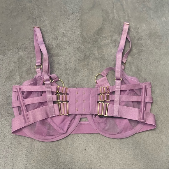 New! Victoria's Secret Very Sexy Purple Unlined Strappy Demi Bra 10310 - Picture 8 of 9